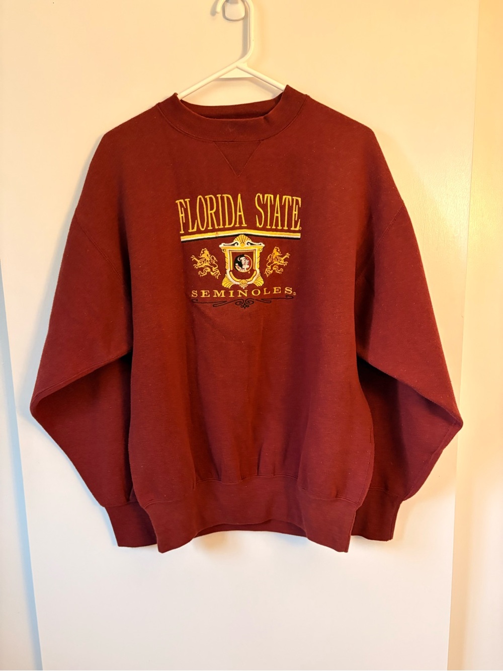 Men’s vintage Florida State Seminoles maroon crewneck Medium
